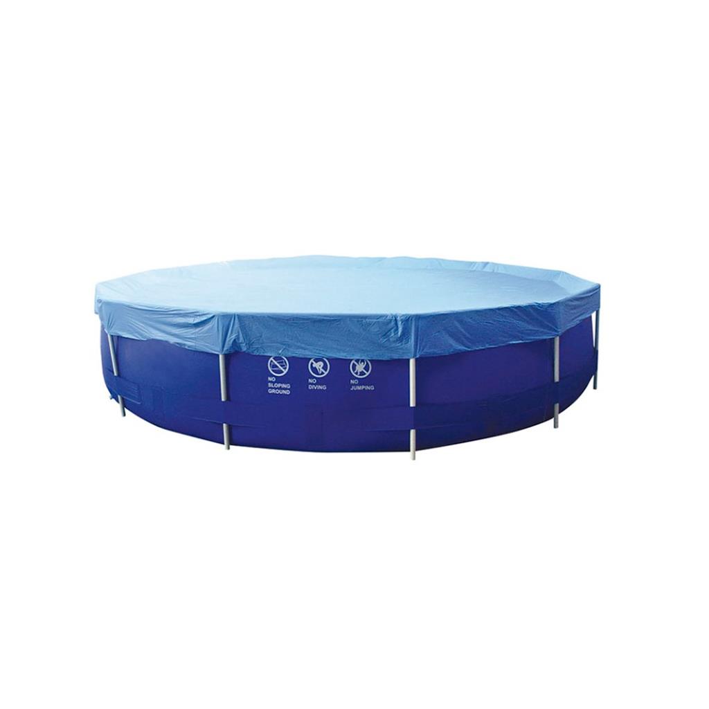 Coberta piscina tubular blava
