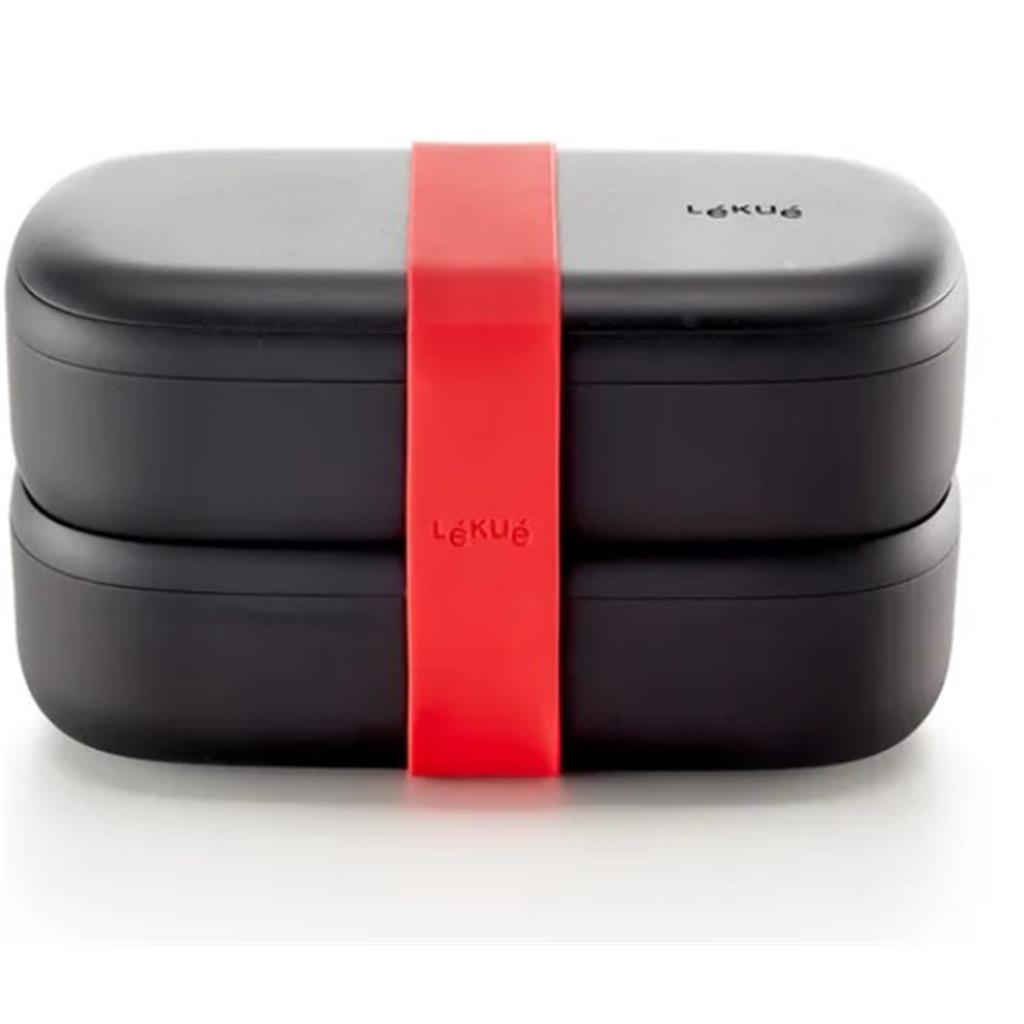 LUNCHBOX TO GO NEGRE LEKUE 192x100xh110 100% HERMETICS (1 UD)
