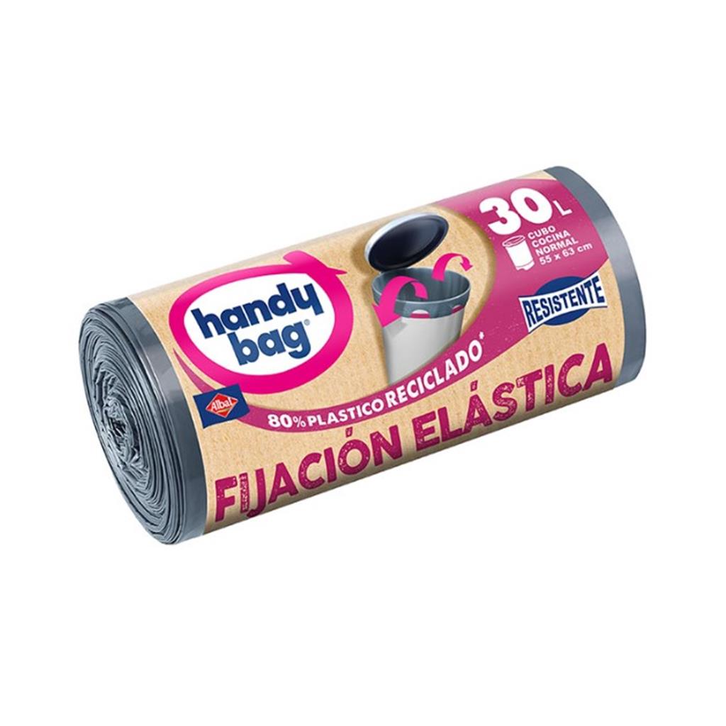 BOSSA BASURA HANDYBAG 30lts  55x60cm ALBAL Paq.15u ULTRARESISTENT ANTI-GOTEIG (1 PQ)