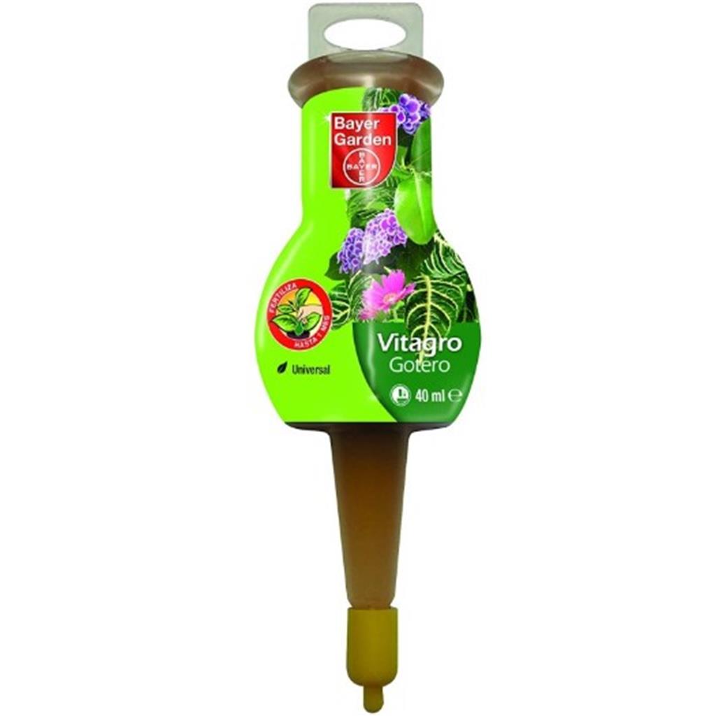 FERTILITZANT DILUIT UNIVERSAL 40ml VITAGRO GOTEROAPLICACIO DIRECTA, TOT TIPUS DE PLANTES Cx.4uds (1 CX)