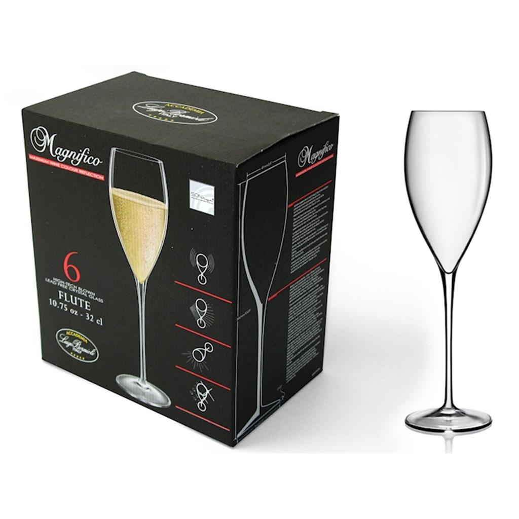 JOC 6 COPES VIDRE MOD.MAGNIFICO CAVA 32cl PENGO (1 JC)