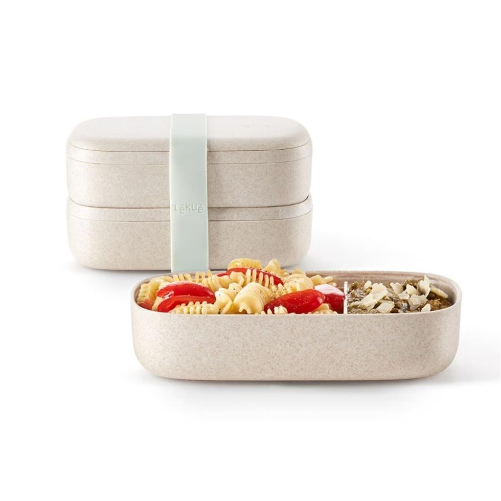 LUNCHBOX TO GO ORGANIC BEIX DOBLE LEKUE 192x100xh110 100% HERMETICS (1 UD)