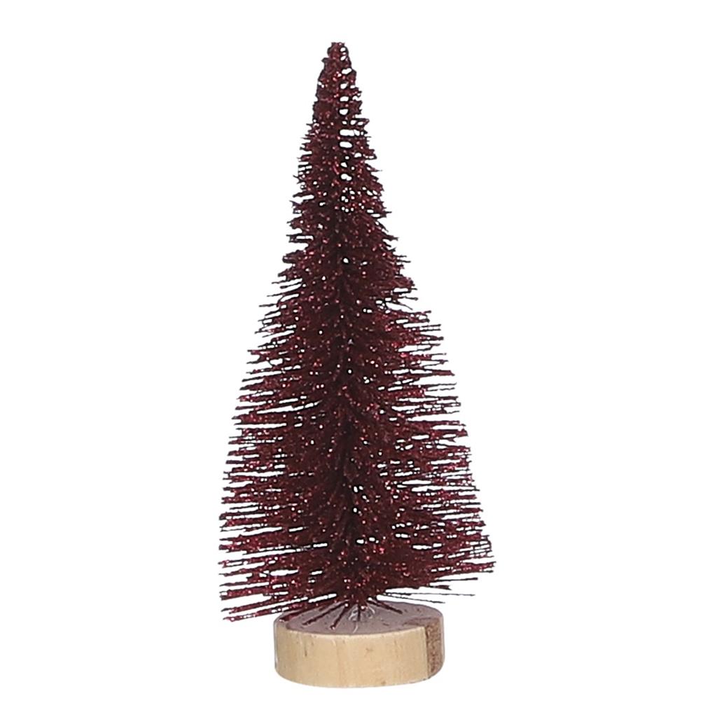ARBRE NADAL PURPURINA VERMELLA AMB BASE TRONC D6xH15CM DH&G (1 UD)