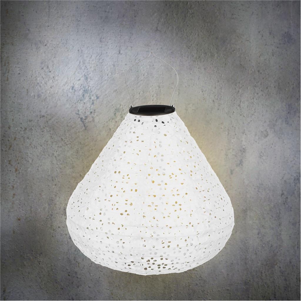 LAMPARA SOLAR ROBA BLANCA H29xD30cm DH&G (1 UD)