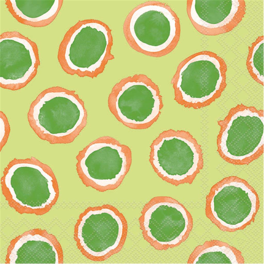 PAQUET 20 TOVALLONS PAPER 33x33cm MOD.AMARA GREEN AMBIENTE (1 PQ)