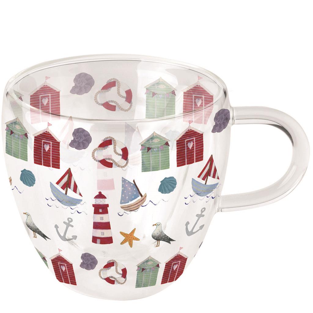 TASSA DOUBLE-WALLED GLASS MOD.NAUTICAL ITEMS AMBIENTE (1 UD)