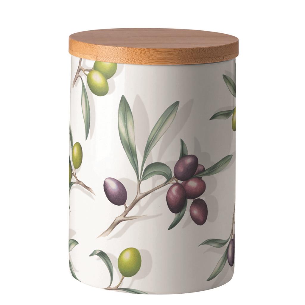 POT MITJA PORCELLANA AMB TAPA MOD.DELICIOUS OLIVES AMBIENTE (1 UD)