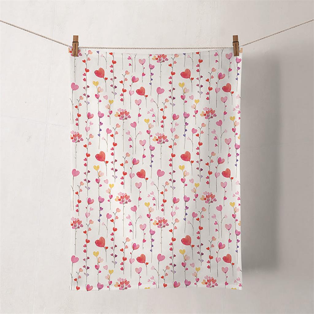 DRAP CUINA 50x70cm KITCHEN TOWEL MOD.HEARTS GARLANDS AMBIENTE (1 UD)