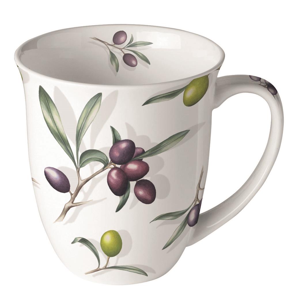 MUG PORCELLANA 0.4lts MOD.DELICIOUS OLIVES AMBIENTE (1 UD)