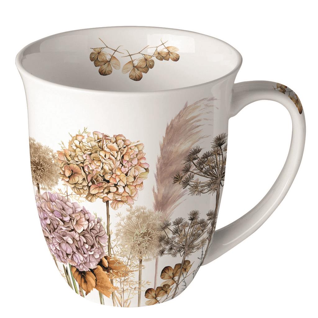 MUG PORCELLANA 0.4lts MOD.DRIED FLOWERS AMBIENTE (1 UD)