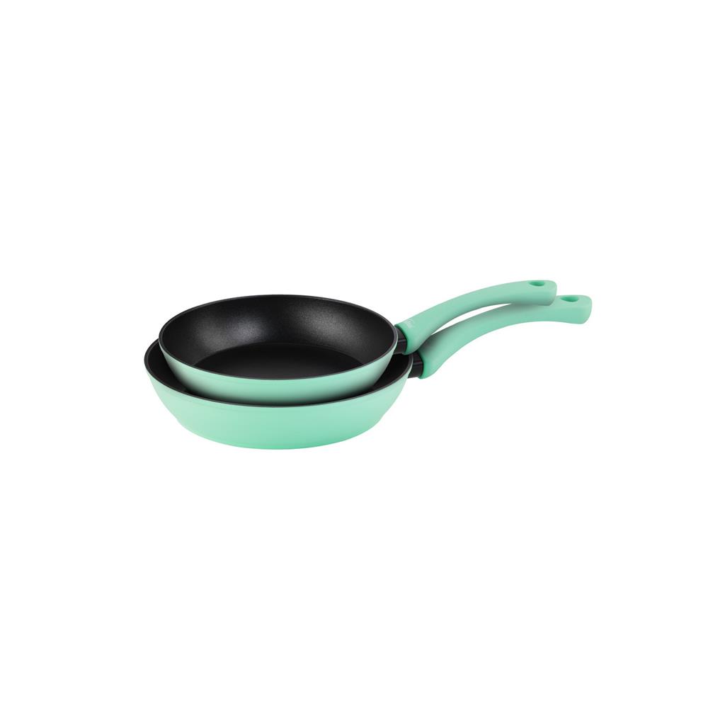 PACK 2 PAELLA/SARTEN INOXIBAR MOD.RAINBOW GREEN 20-24cm (1 PQ)