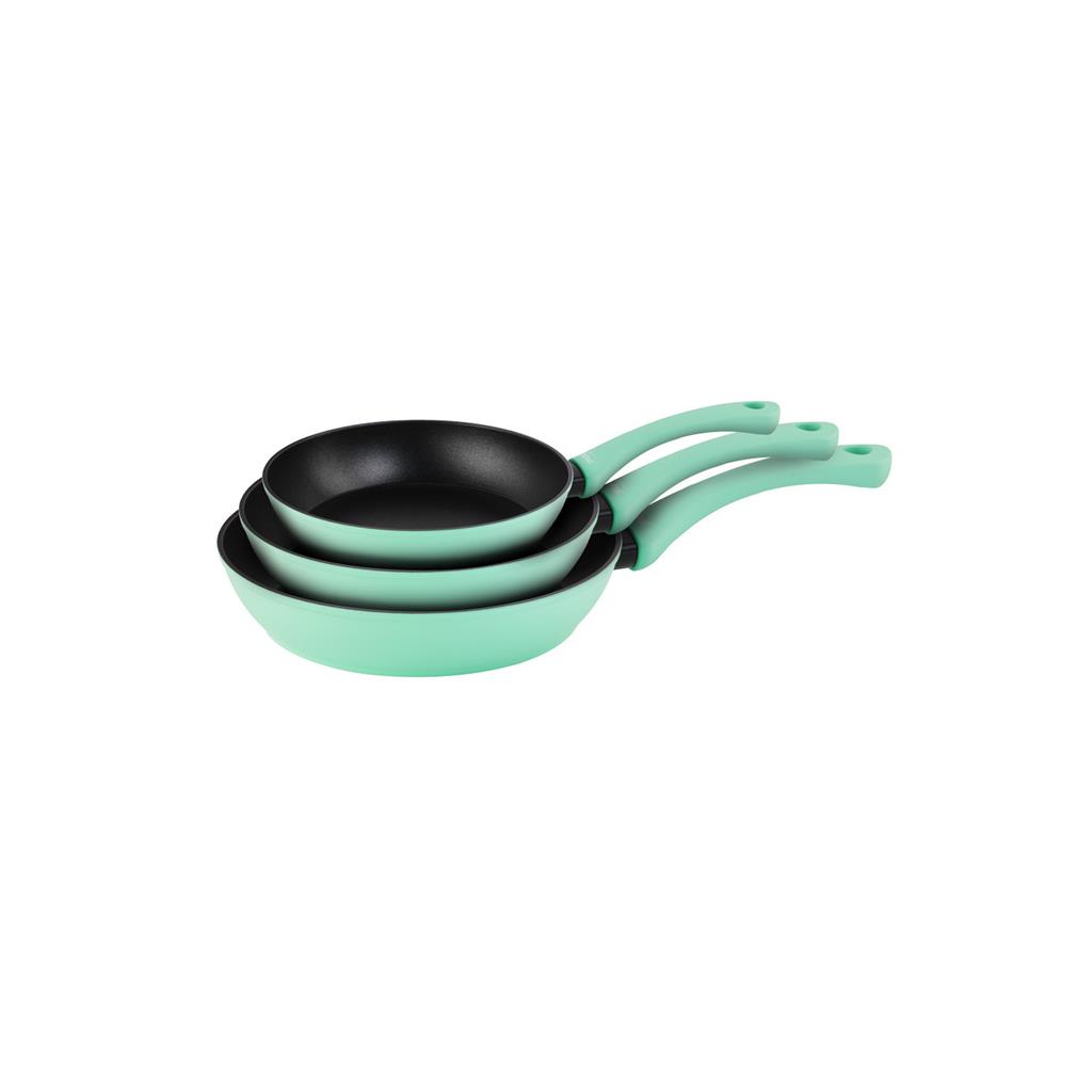 PACK 3 PAELLA/SARTEN INOXIBAR MOD.RAINBOW GREEN 18-22-26cm (1 PQ)