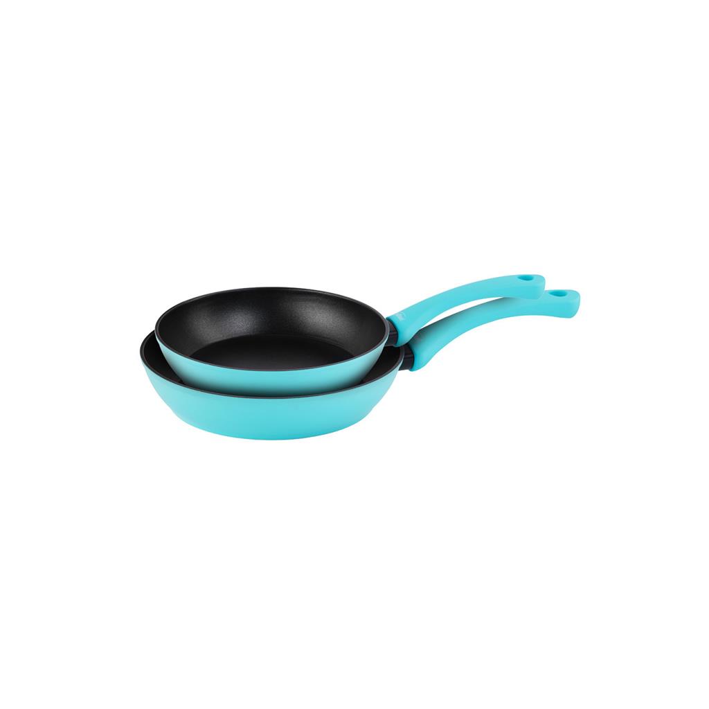 PACK 2 PAELLA/SARTEN INOXIBAR MOD.RAINBOW BLUE 20-24cm (1 PQ)