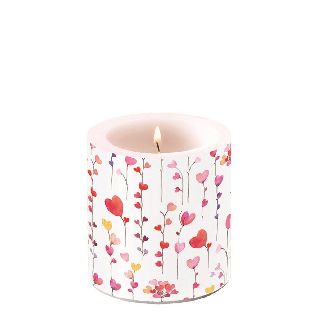 ESPELMA PARAFINA SMALL SERIE HEARTS GARLANDS AMBIENTE (1 UD)