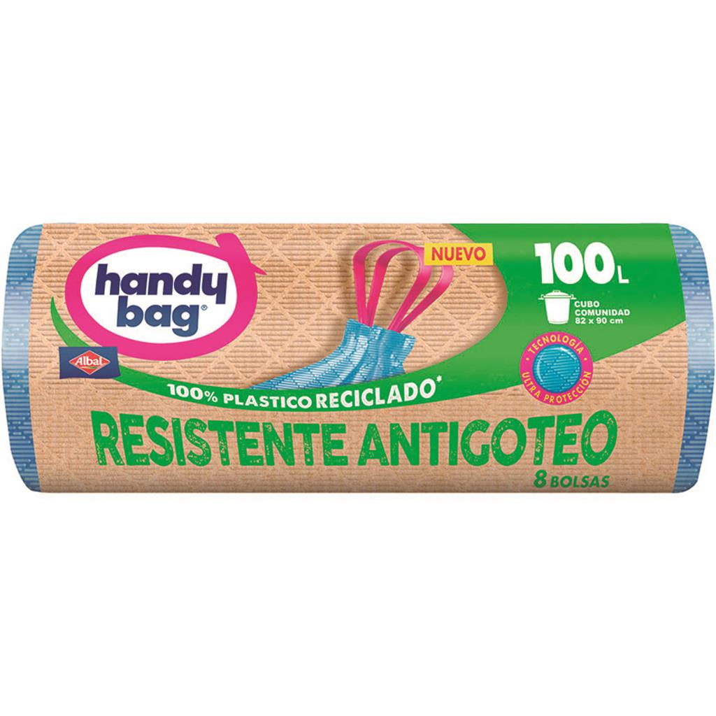 BOSSA BASURA HANDYBAG 1000lts  82x90cm ALBAL Paq.8u ULTRARESISTENT ANTI-GOTEIG (1 PQ)