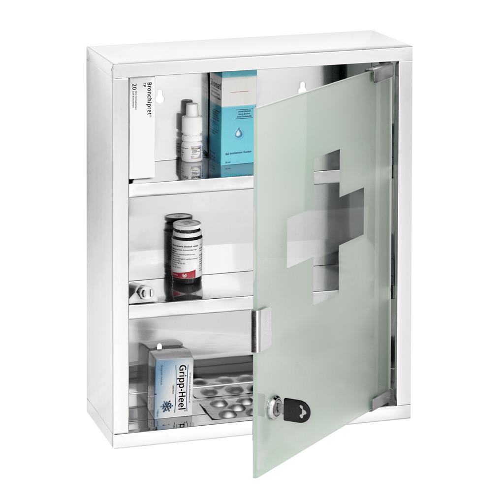 BOTIQUIN INOX BRILLANT WENKO TRES BALDES 30x12x40cm (1 UD)