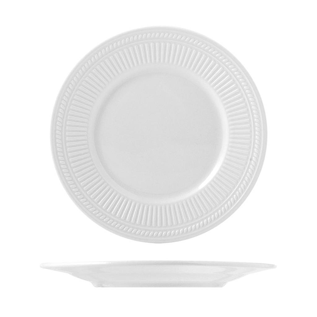 JOC 6 PLATS POSTRE 19cm PORCELLANA MOD.DORIQUE BLANC H&H (1 JC)