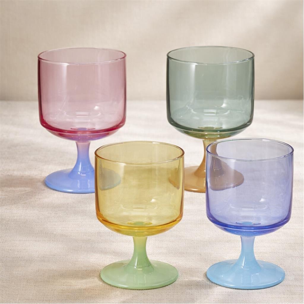 COPA VI VIDRE BICOLOR 300ml Diam.7,6xH12.3cm FOIMPEX (1 UD)