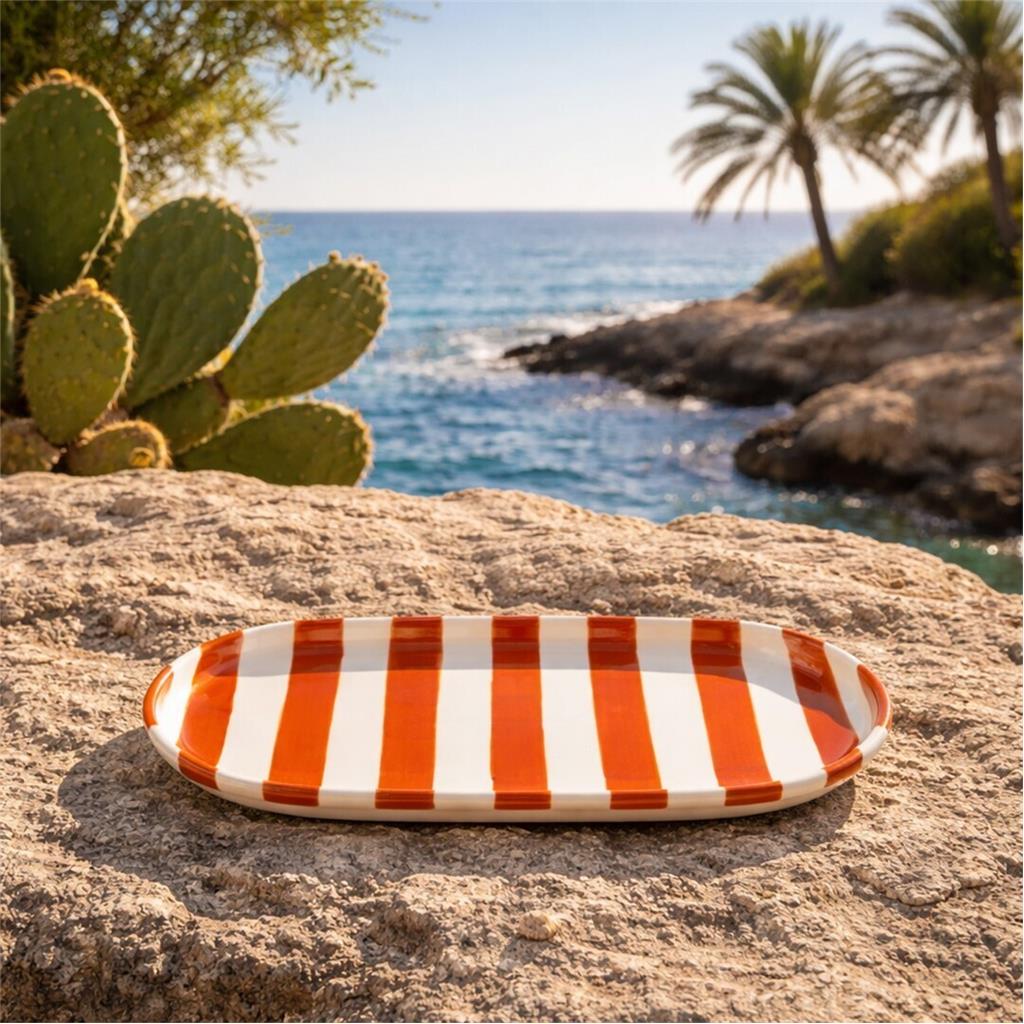 SAFATA RATLLES TERRACOTA 22x11cm FOIMPEX (1 UD)