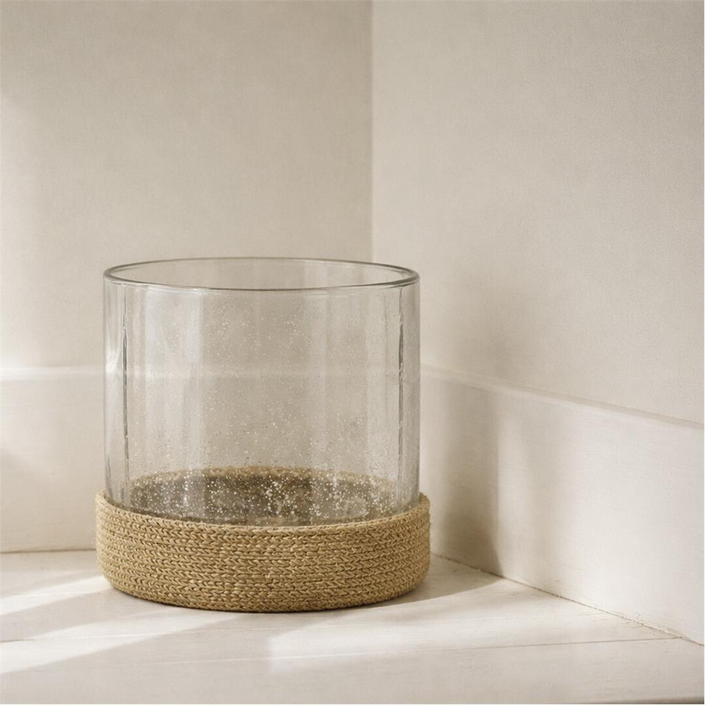 HURRI VIDRE AMB BASE CORDA Diam.14xh16cm FOIMPEX (1 UD)