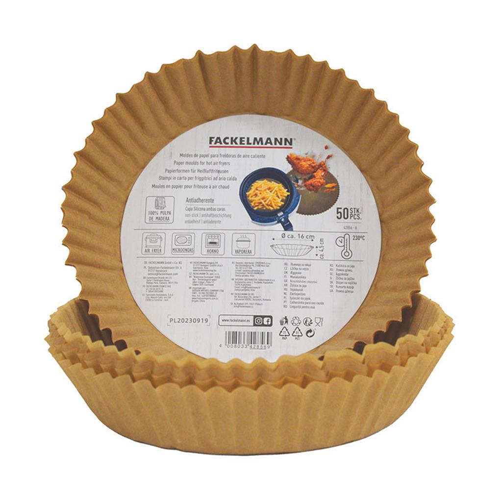 MOTLLE PAPER AIRFRYER RODO Diam.16cm Pack 50 unidades FACKELMANN (1 PQ)