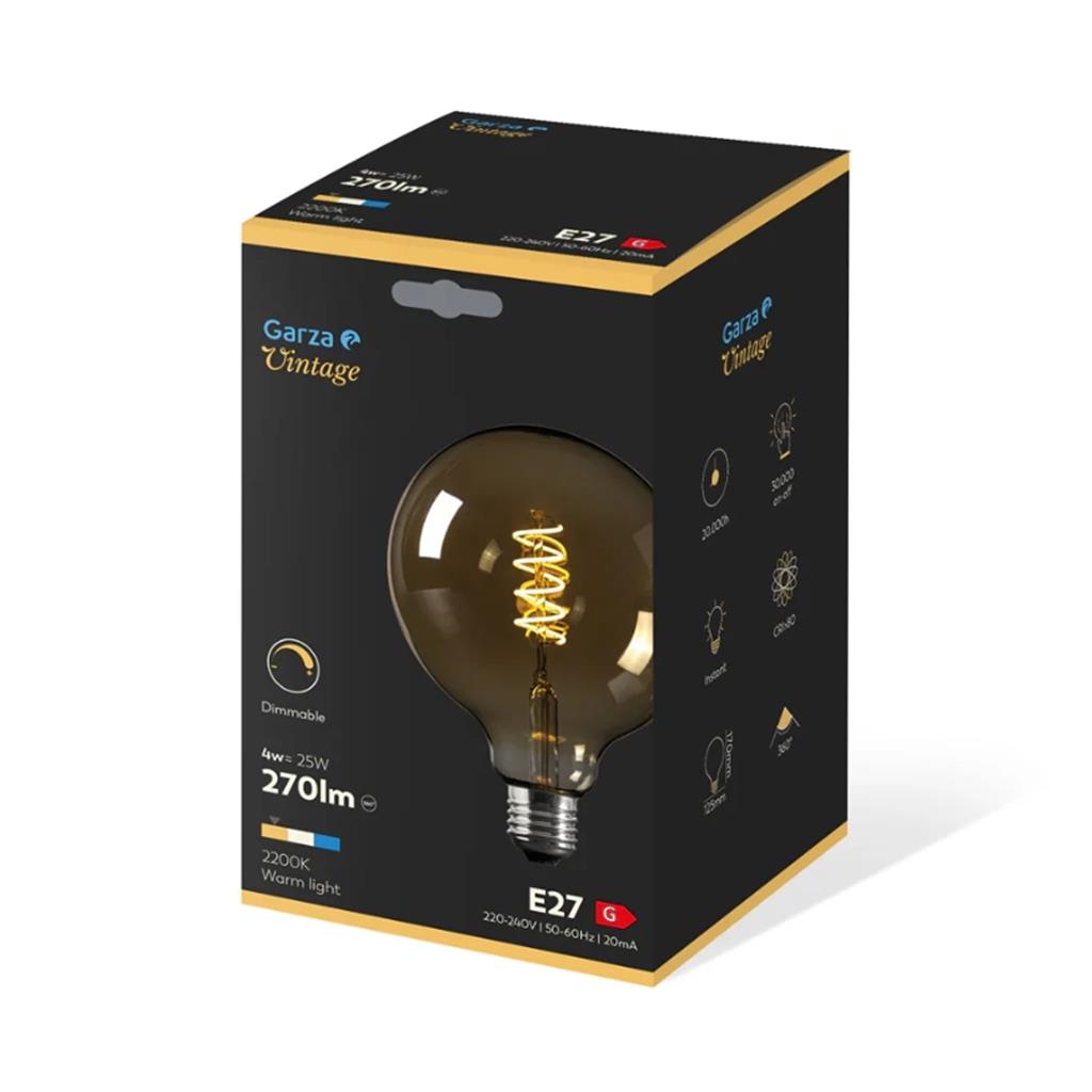 BOMBETA LED GARZA MOD.GOLD FILAMENT 3W E27 170LM 2000&ordm;K VINTAGE EDITION (1 UD)