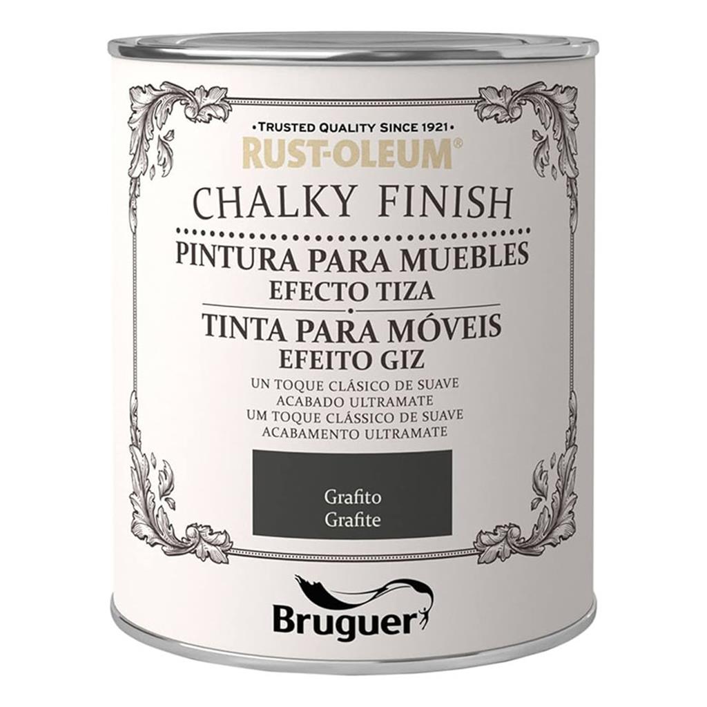 PINTURA CHALKY FINISH BRUGUER GRAFITO 750ml (1 UD)