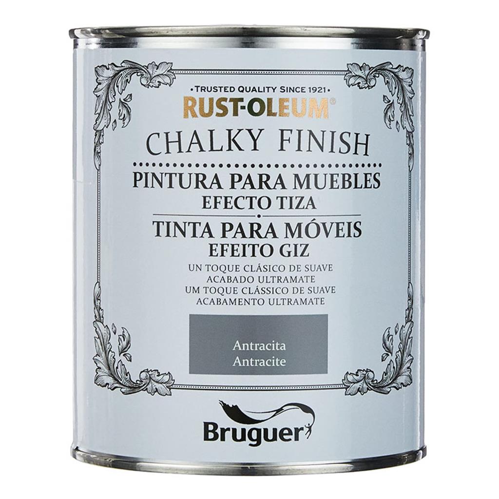 PINTURA CHALKY FINISH BRUGUER ANTRACITA 750ml (1 UD)