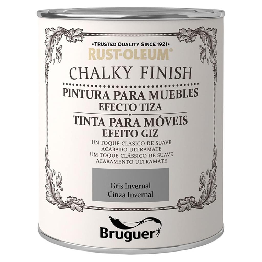 PINTURA CHALKY FINISH BRUGUER GRIS INVIERNO 750ml (1 UD)