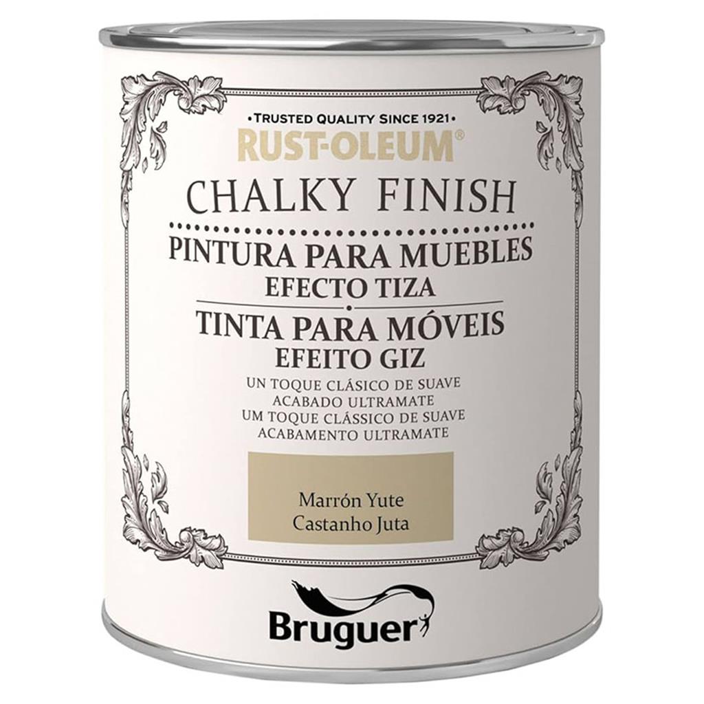 PINTURA CHALKY FINISH BRUGUER MARRON YUTE 750ml (1 UD)