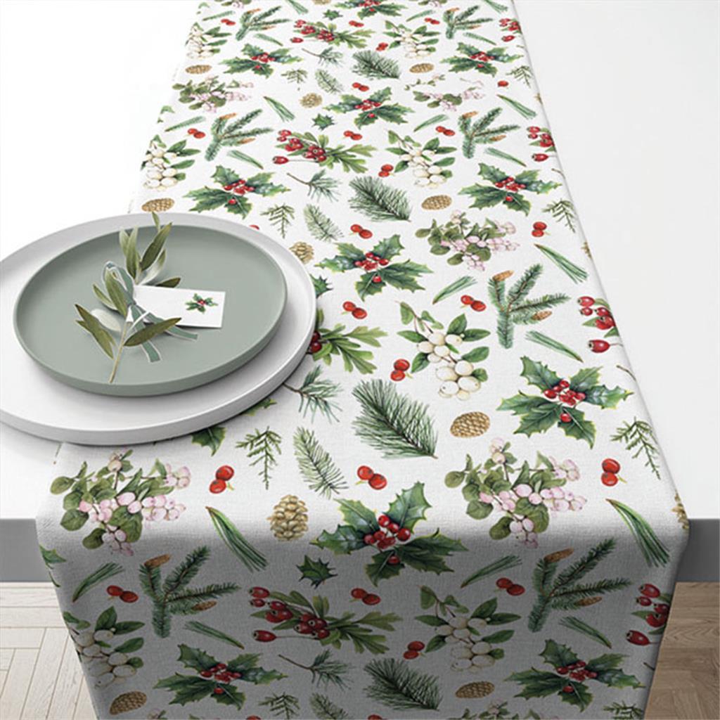CAMINO DE MESA 150cmx40 SERIE WINTER GREENERY (1 UD)