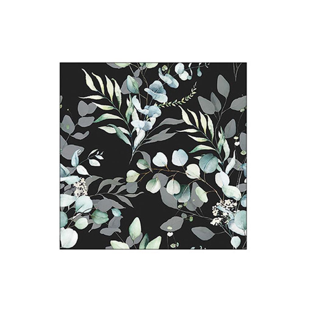 PAQUET 20 TOVALLONS PAPER 33x33cm MOD.EUCALIPTUS NEGRE AMBIENTE (1 PQ)