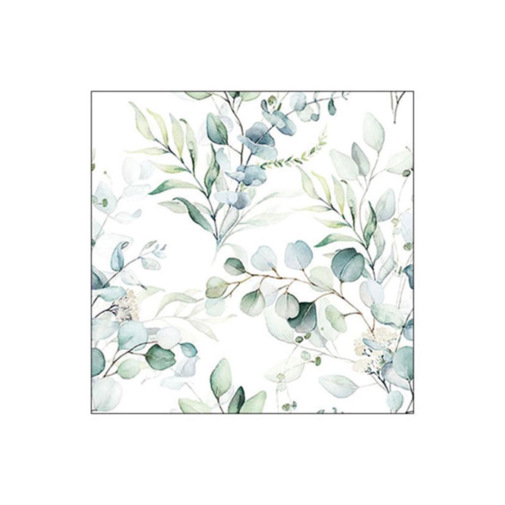 PAQUET 20 TOVALLONS PAPER 33x33cm MOD.EUCALIPTUS BLANC AMBIENTE (1 PQ)