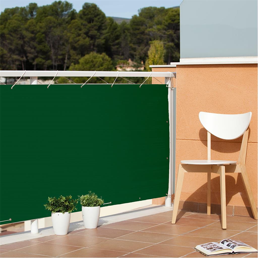 MALLA OCULTACIO CATRAL MOD.BALCONY QUALITY GREEN 0,9x3mt 580gr/m2 PVC (1 RL)