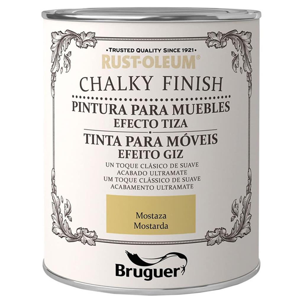 PINTURA CHALKY FINISH BRUGUER MOSTAZA 0.75lts (1 UD)