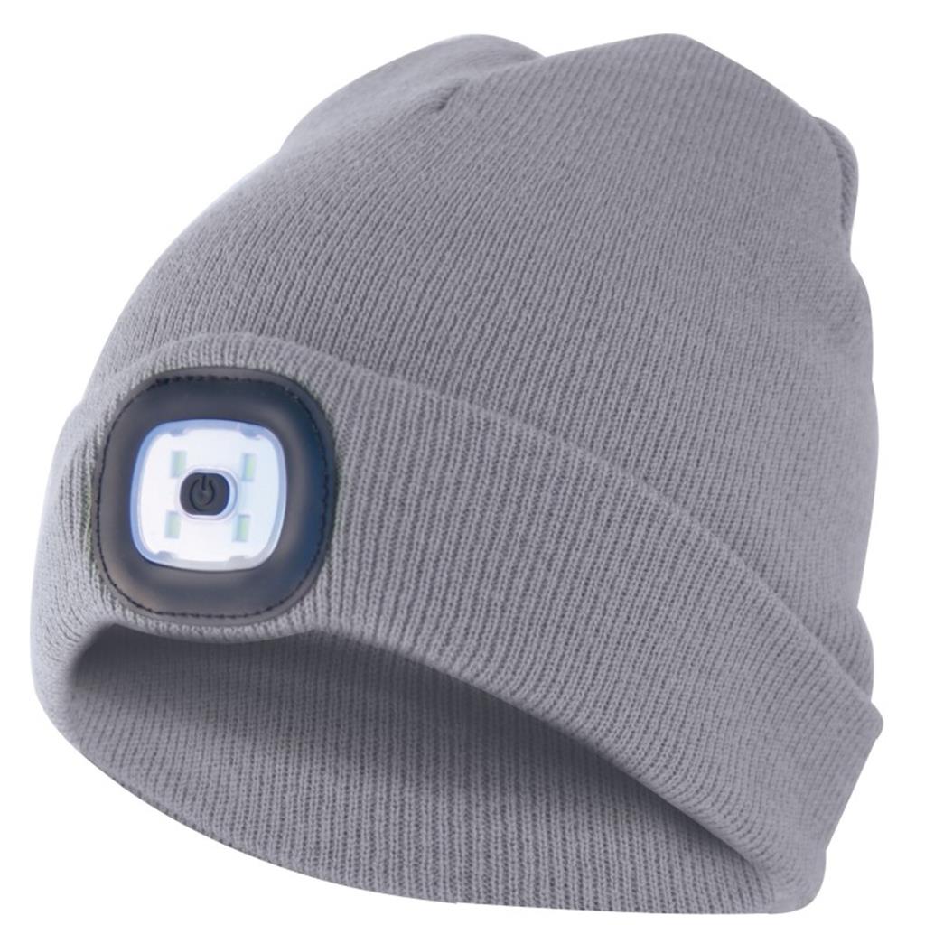 GORRO AMB LLUM LED RECARGABLE VELAMP COLOR GRIS CLAR (1 UD)