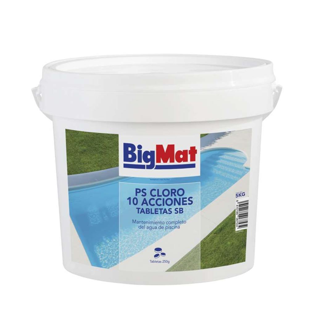 CLOR 10 ACCIONS TABLETES 250gr. BIGMAT 5Kg (1 UD)