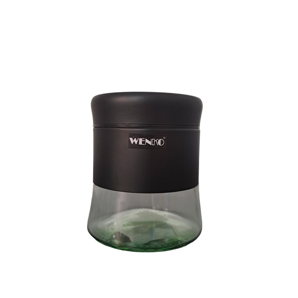 POT VIDRE AMB TAPA MOD.BOGA 0.4lts NEGRE WENKO (UD1)