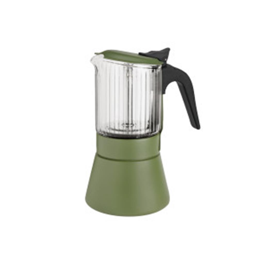 CAFETERA INOXIBAR MOD.CLAIR GREEN 4 TASSES BOROSILICATO+ACER INOXIDABLE (1 UD)