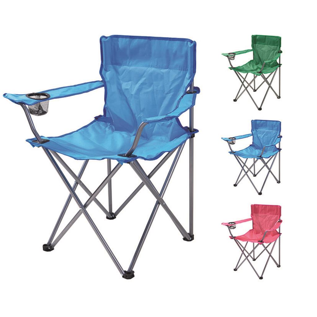 CADIRA PLEGABLE POLIESTER CAMPCHAIR (MAX 110 KG).BSA 51X42XH81CM (1 UD)