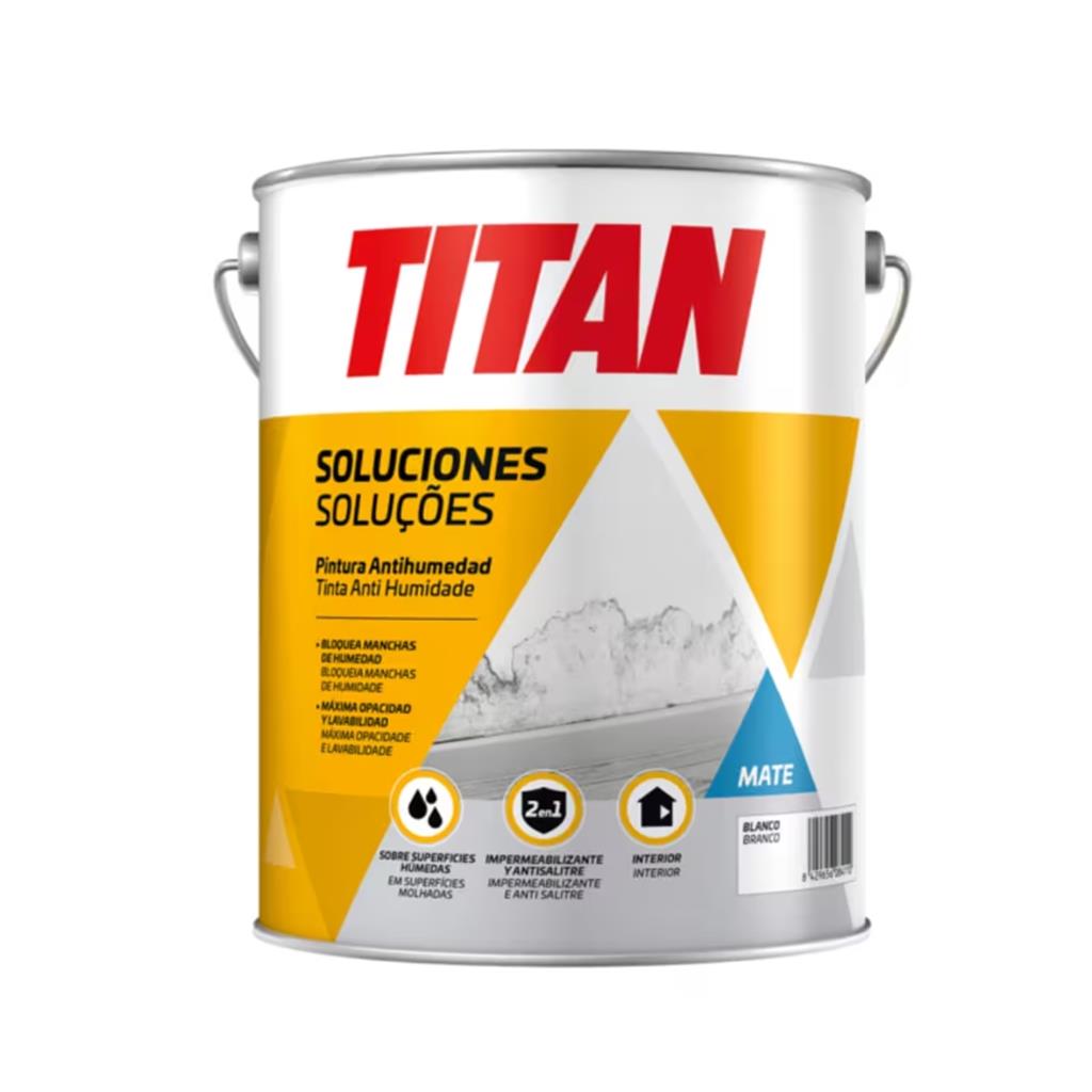 PINTURA ANTIHUMITAT BLANC 4lts TITAN (1 UD)