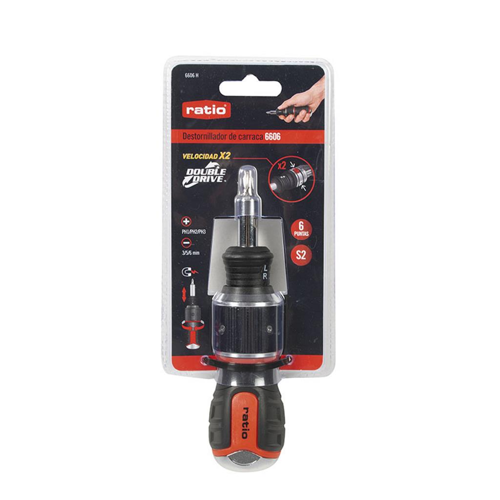 TORNAVIS AMB CARRACA 6 EN 1 DOUBLE DRIVE RATIO (1 UD)