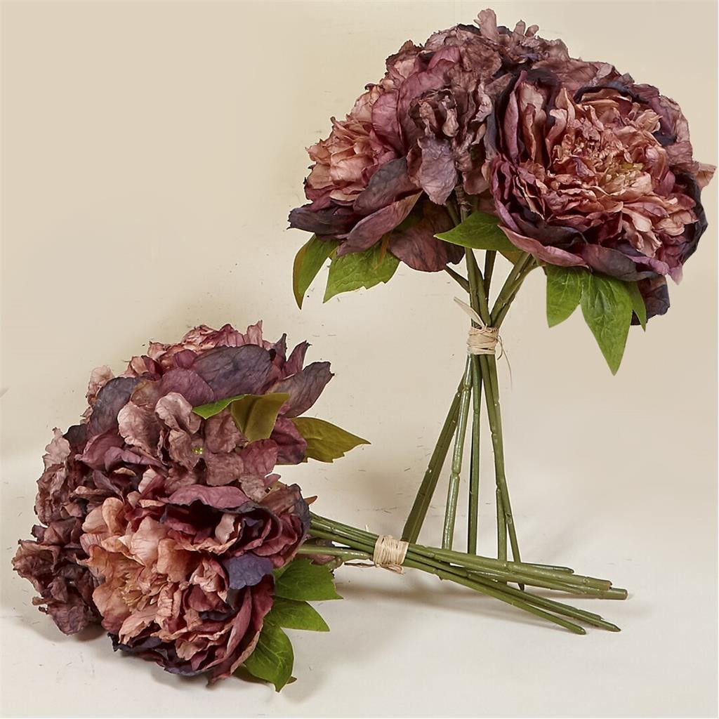 BOUQUET PEONIA BURDEOS 27cm FOIMPEX (1 UD)