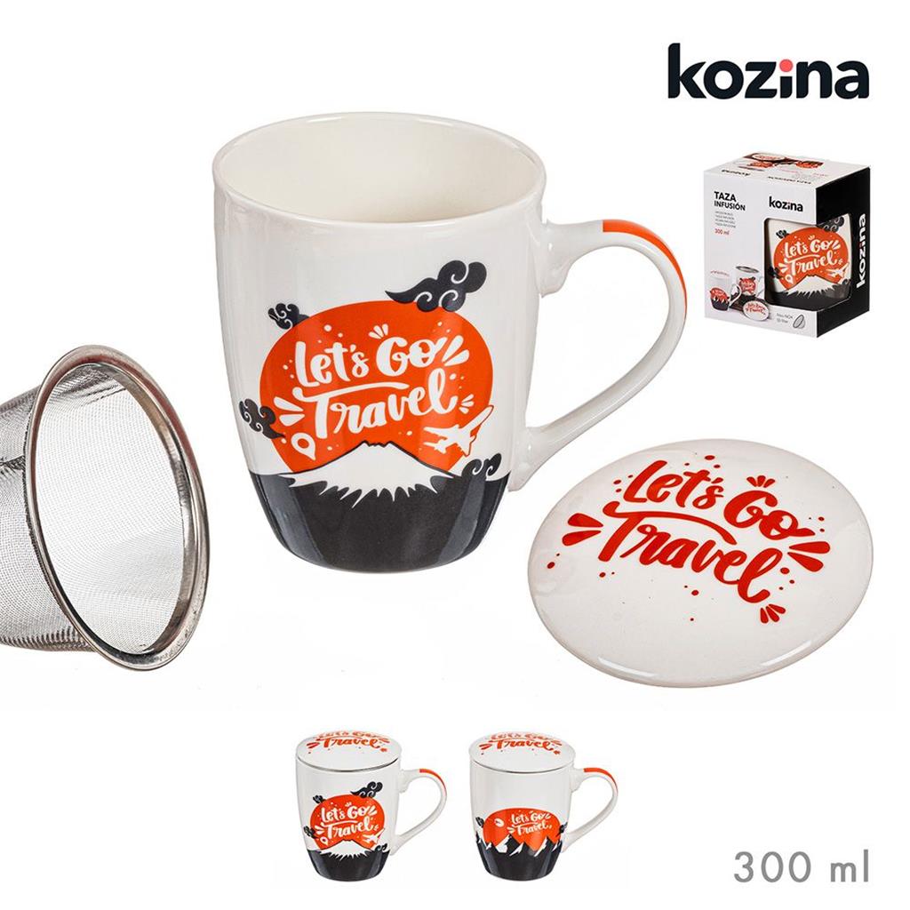 TASSA/MUG INFUSIO AMB FILTRE I TAPA MOD.LET'S GO TRAVEL 300ml (1 UD)
