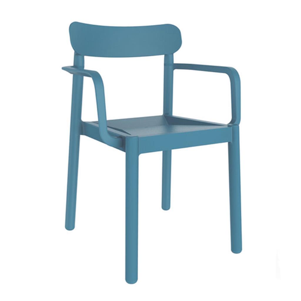 CADIRA RESINA RESOL MOD.ELBA BLAU RETRO (1 UD)