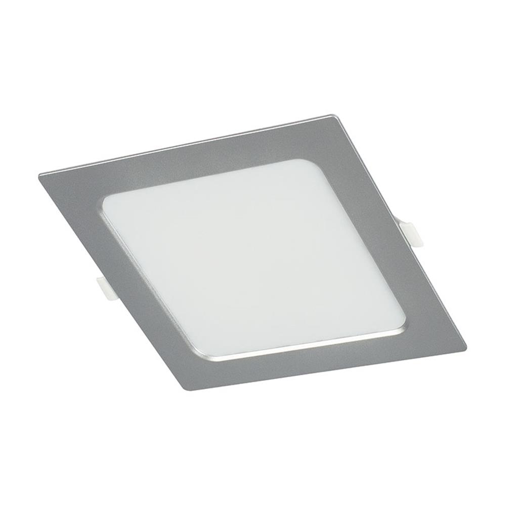 DOWNLIGHT QUADRAT PLATA LED EMPOTRABLE MOD.OPORTO II DUOLEC 12w LLUM DIA 4000K (1 UD)
