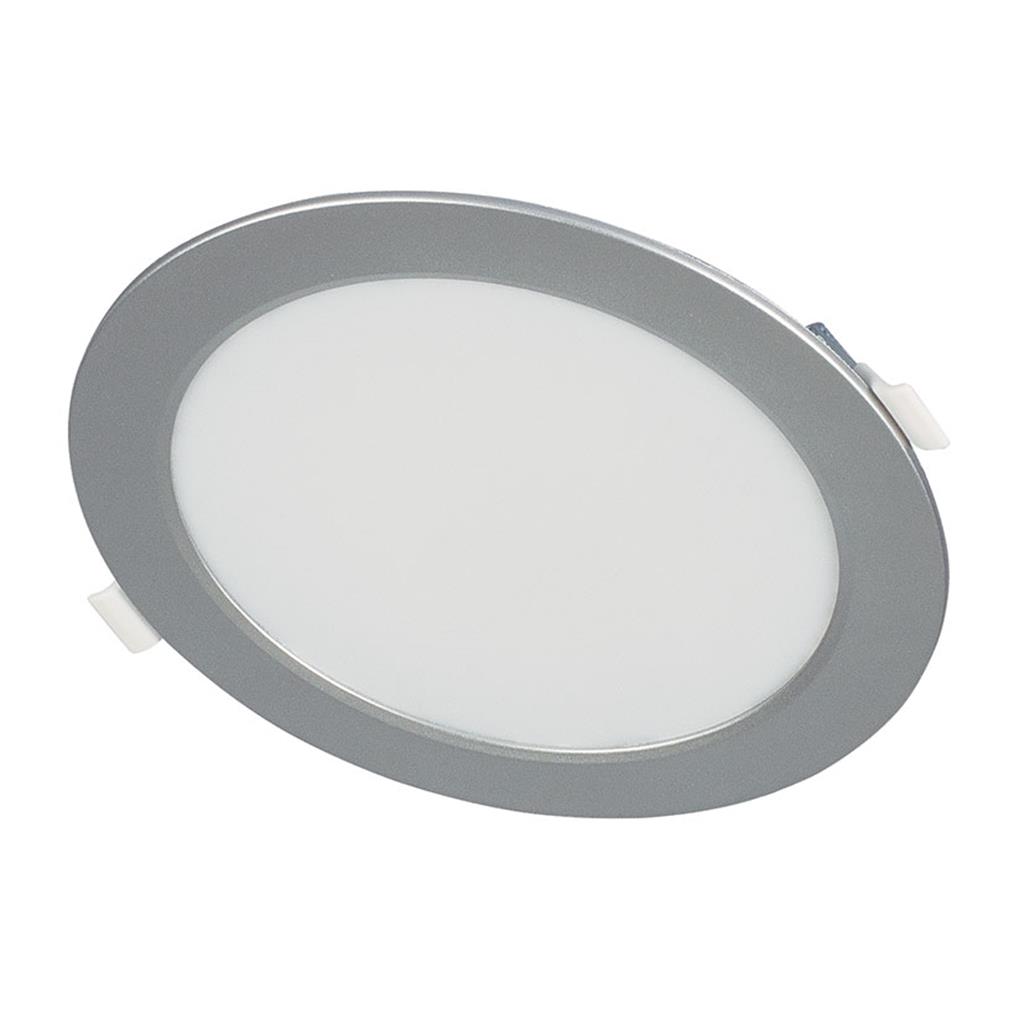 DOWNLIGHT LED EMPOTRABLE MOD.OPORTO II PLATA DUOLEC 12w 1350lm Diam.140-150mm LLUM FREDA 6500K (1 UD)