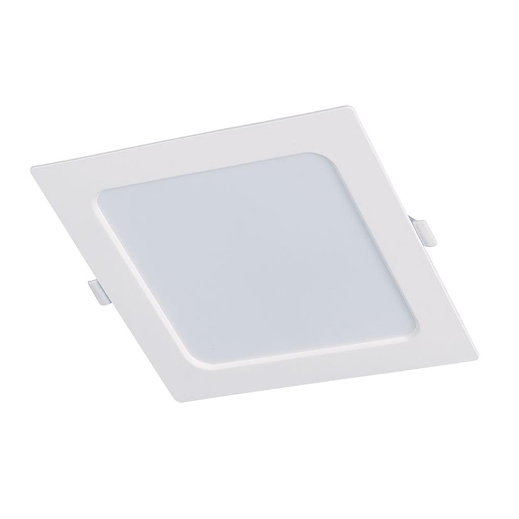 DOWNLIGHT QUADRAT BLANC LED EMPOTRABLE MOD.OPORTO II DUOLEC 12w LLUM CALIDA 6500K (1 UD)