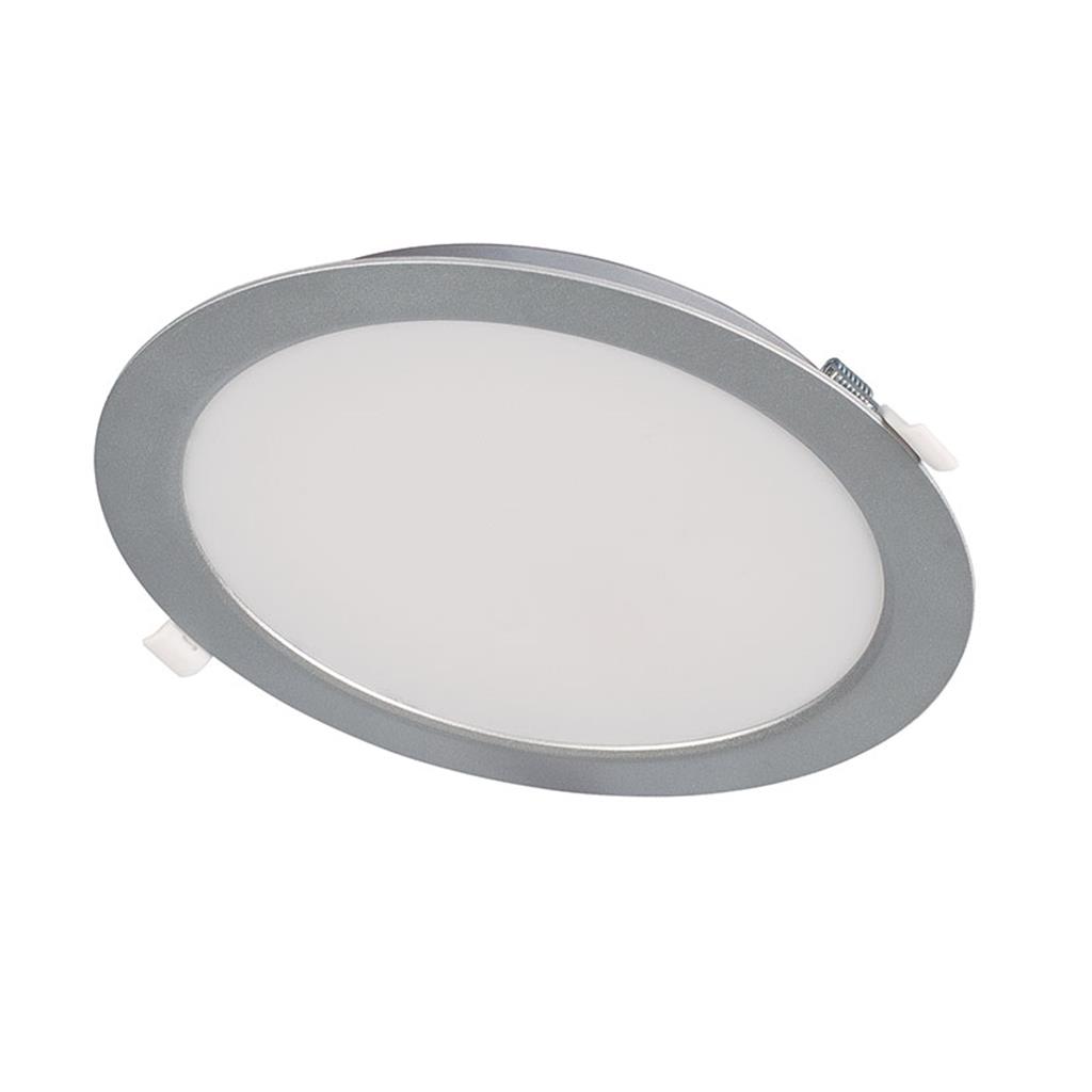 DOWNLIGHT LED EMPOTRABLE MOD.OPORTO II PLATA DUOLEC 18w 2100lm Diam.190-200mm LLUM FREDA 6500K (1 UD)