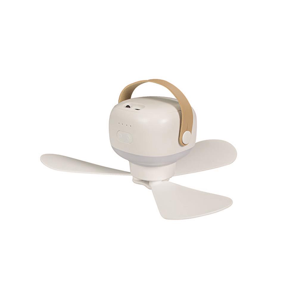 MINIVENTILADOR DE SOSTRE PORTATIL V20 HABITEX CONEXIO USB C ; 4 VEL. PUNT DE LLUM, COMANDAMENT DISTANCIA (1 UD)
